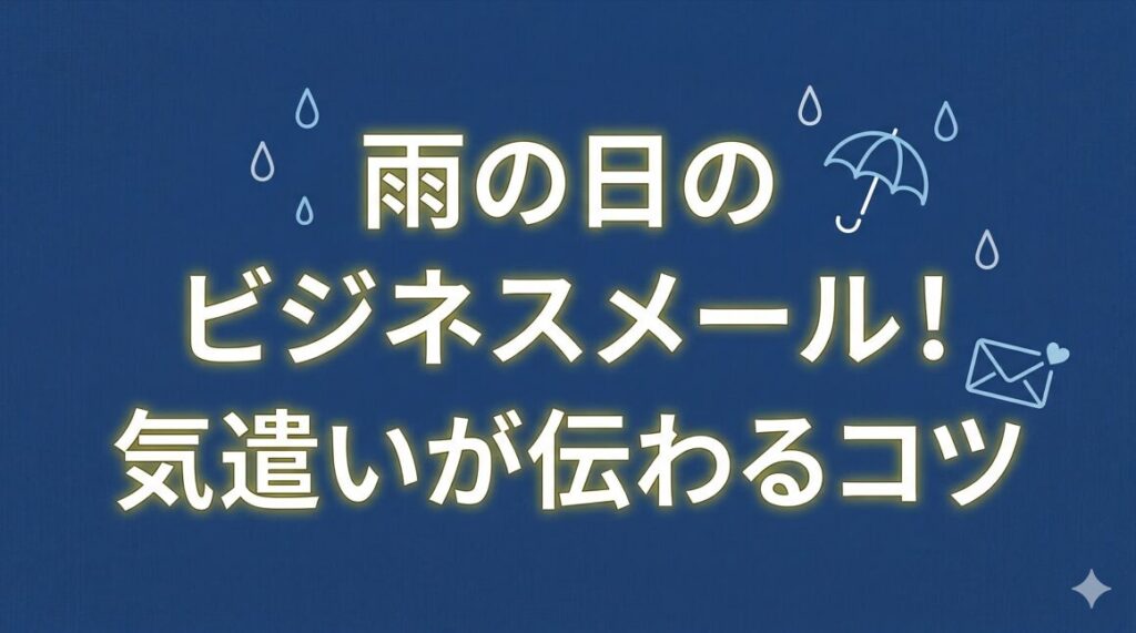 雨の日のビジネスメール！気遣いが伝わるコツ