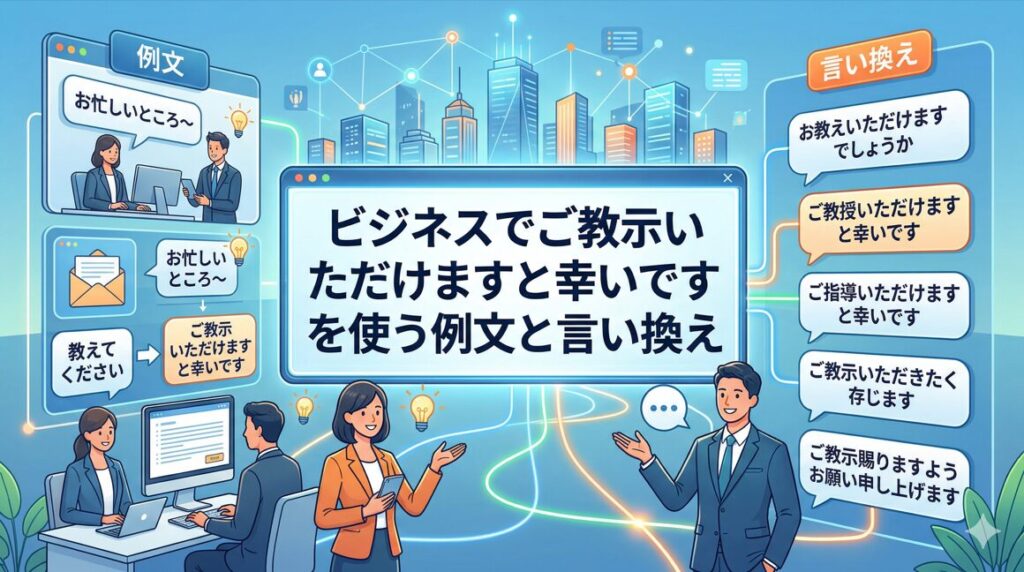 「ご教示いただけますと幸いです」のビジネスでの例文と言い換え