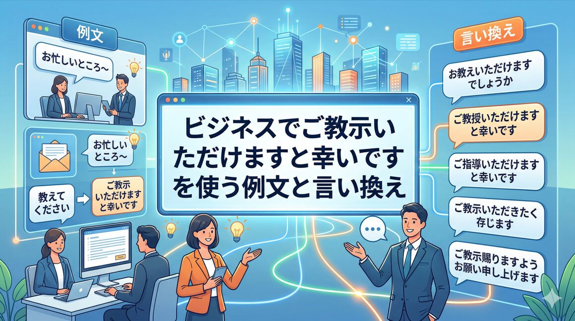 「ご教示いただけますと幸いです」のビジネスでの例文と言い換え