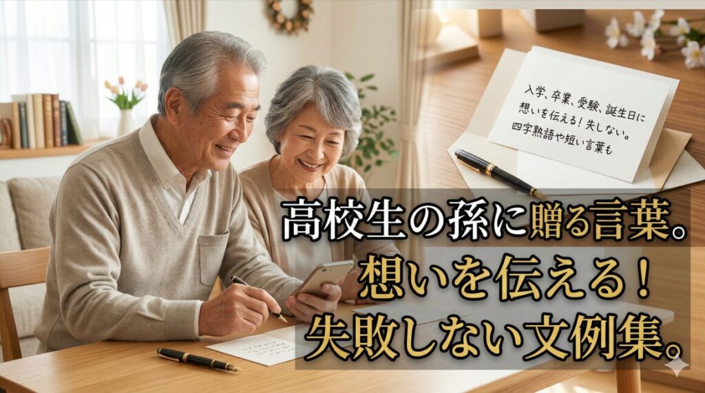 高校生の孫に贈る言葉で想いを伝える！失敗しない文例集