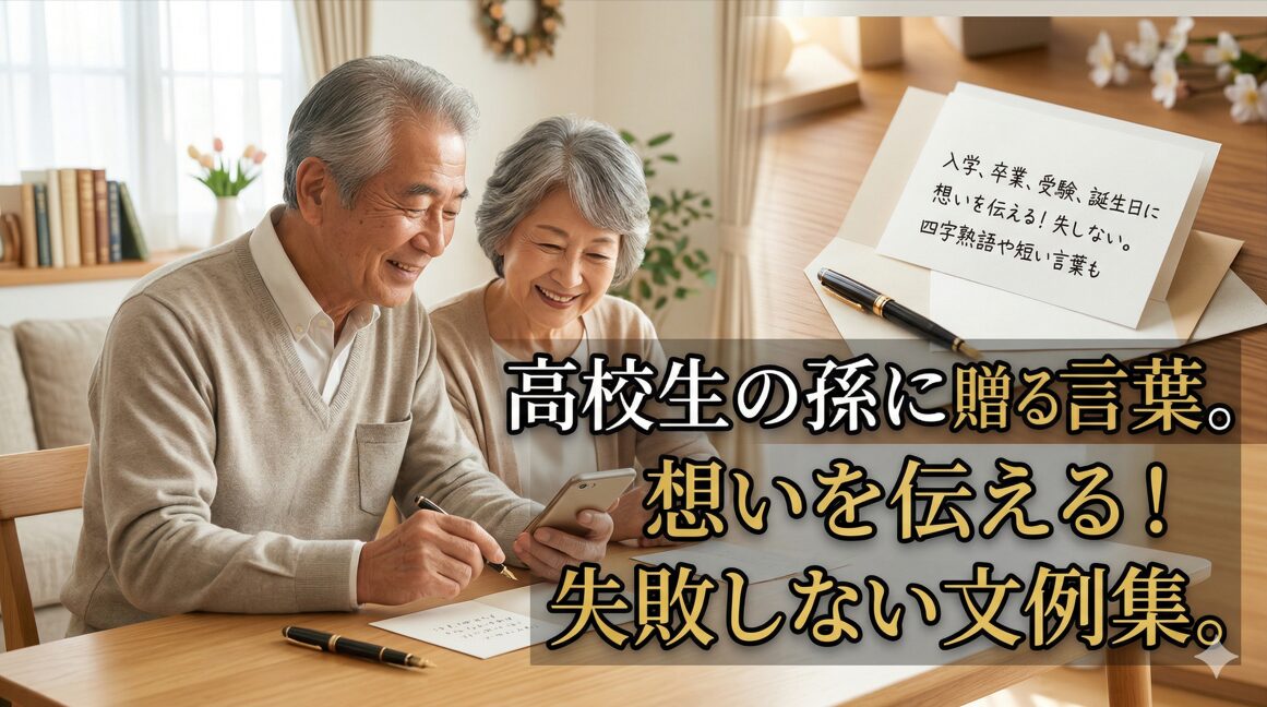 高校生の孫に贈る言葉で想いを伝える!失敗しない文例集