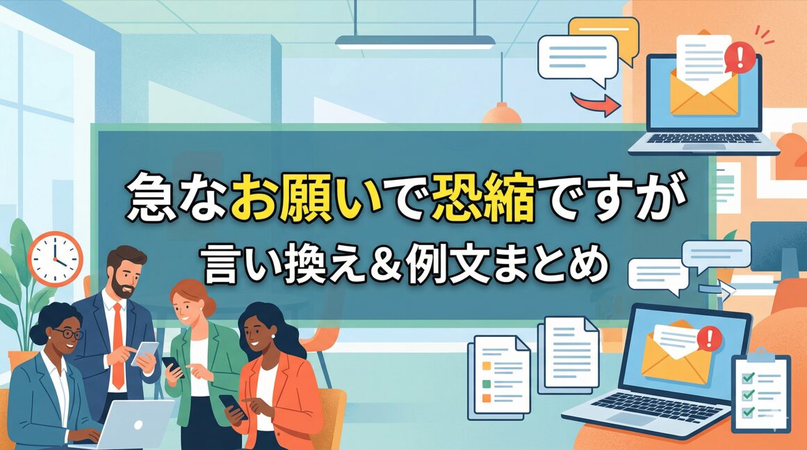 急なお願いで恐縮ですがの言い換えと例文まとめ