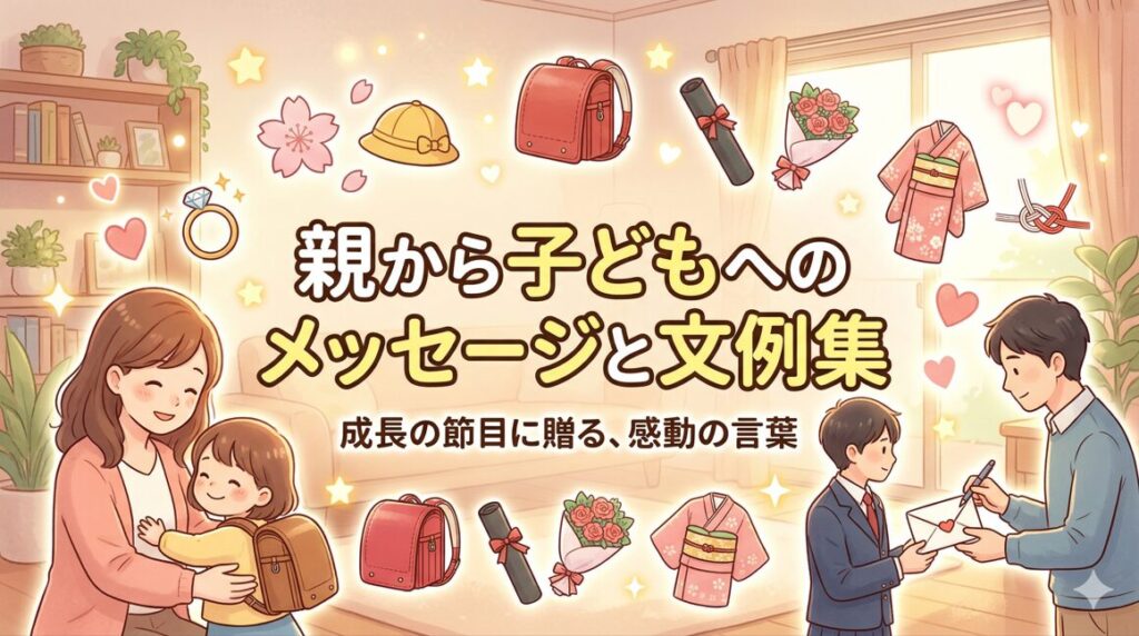 親から子どもへのメッセージと文例集