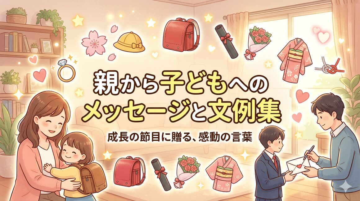 親から子どもへのメッセージと文例集