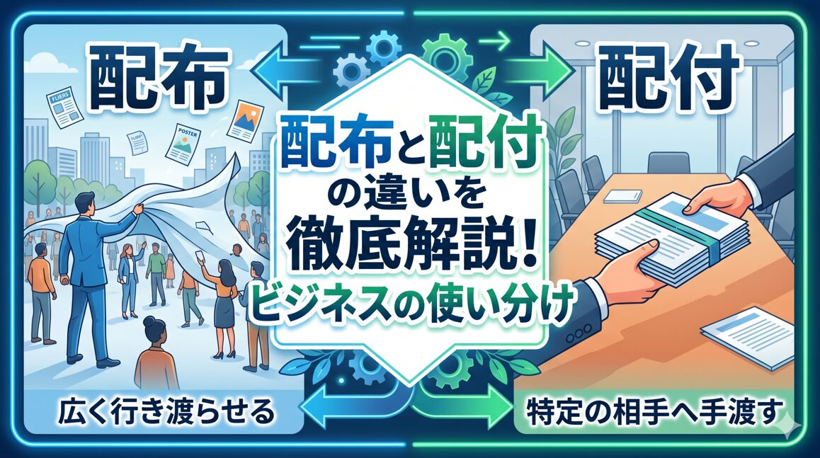 配布と配付の違いを徹底解説！ビジネスの使い分け
