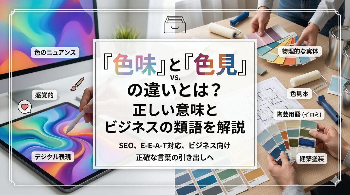色味と色見の違いとは?正しい意味とビジネスでの類語を解説