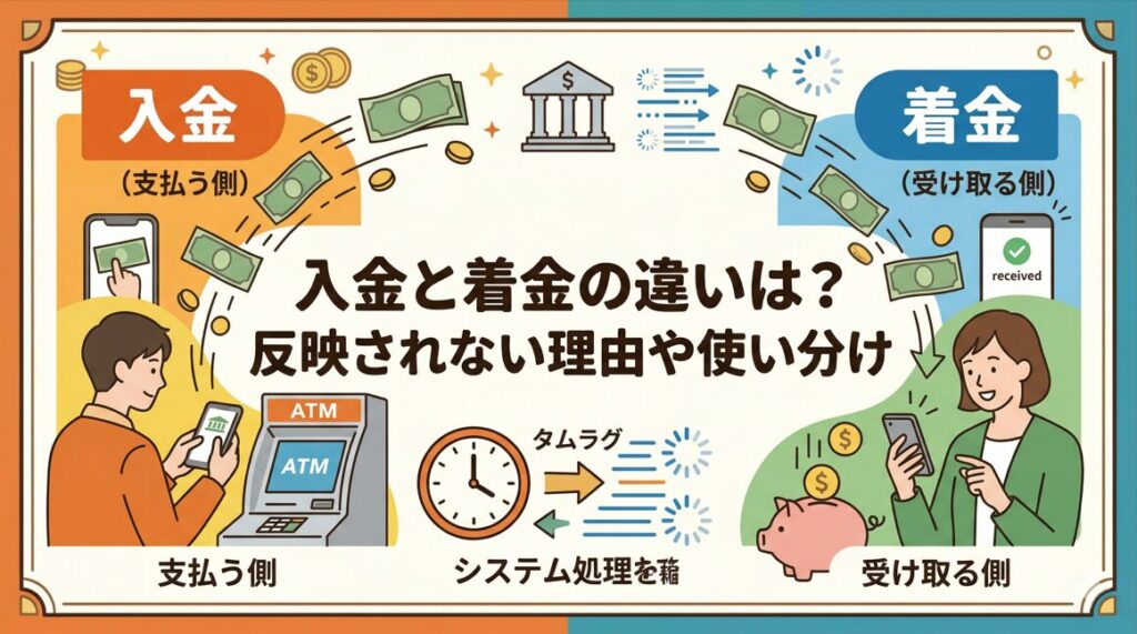 入金と着金の違いは？反映されない理由や使い分け