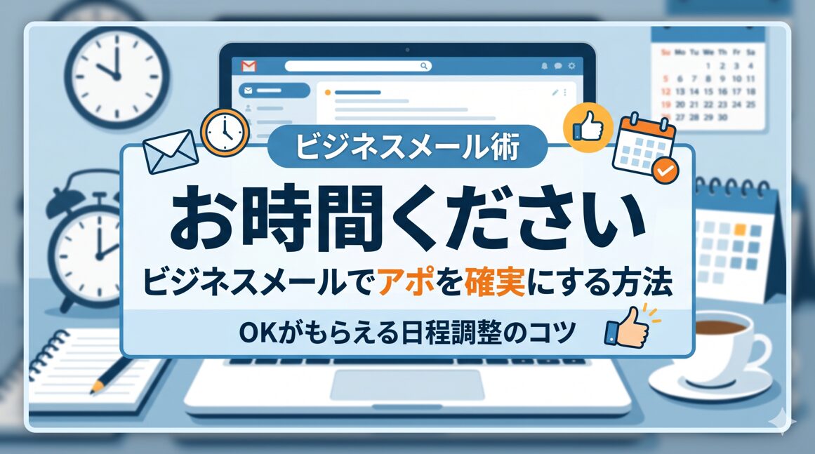 お時間くださいのビジネスメールでアポを確実にする方法