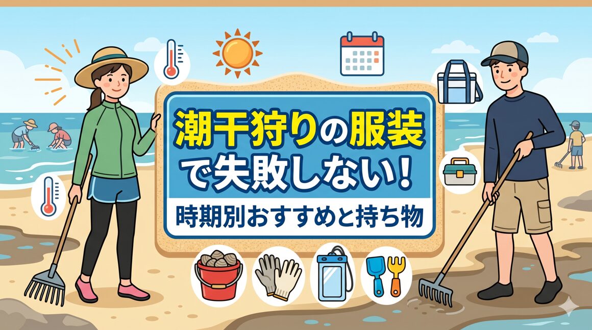 潮干狩りの服装で失敗しない！時期別おすすめと持ち物