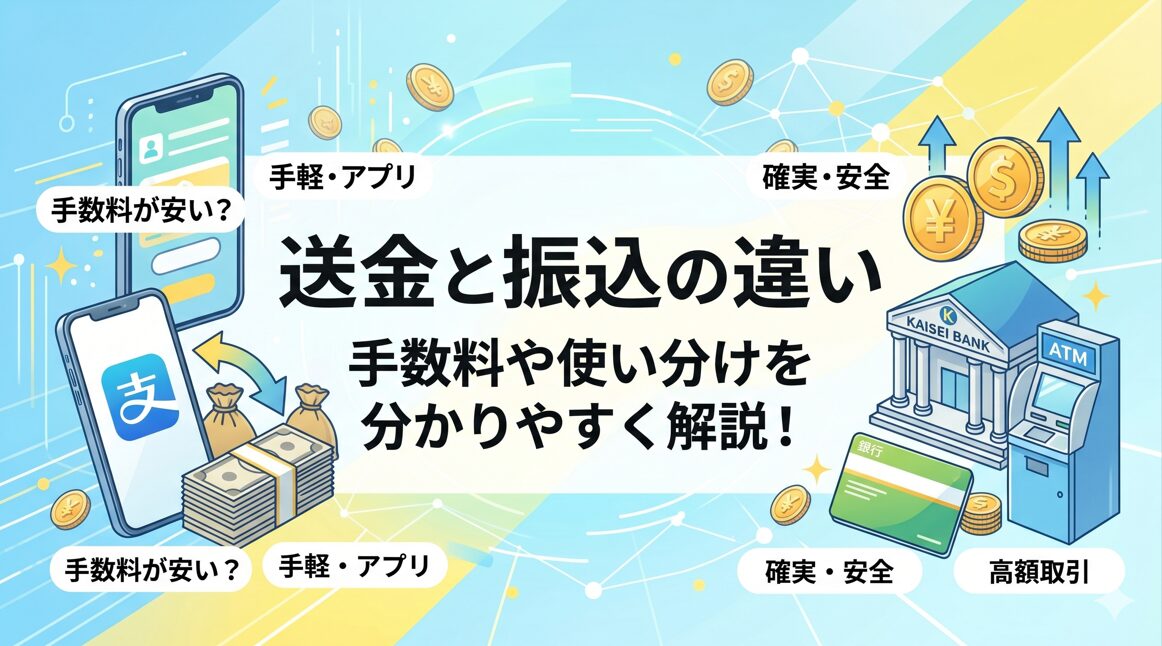 送金と振込の違いとは？手数料や使い分けを分かりやすく解説