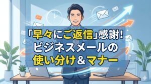 早々にご返信いただきありがとうございますのビジネスでの使い方