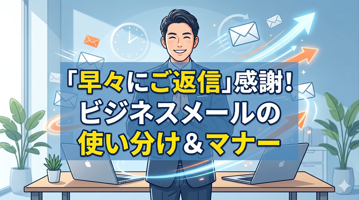 早々にご返信いただきありがとうございますのビジネスでの使い方