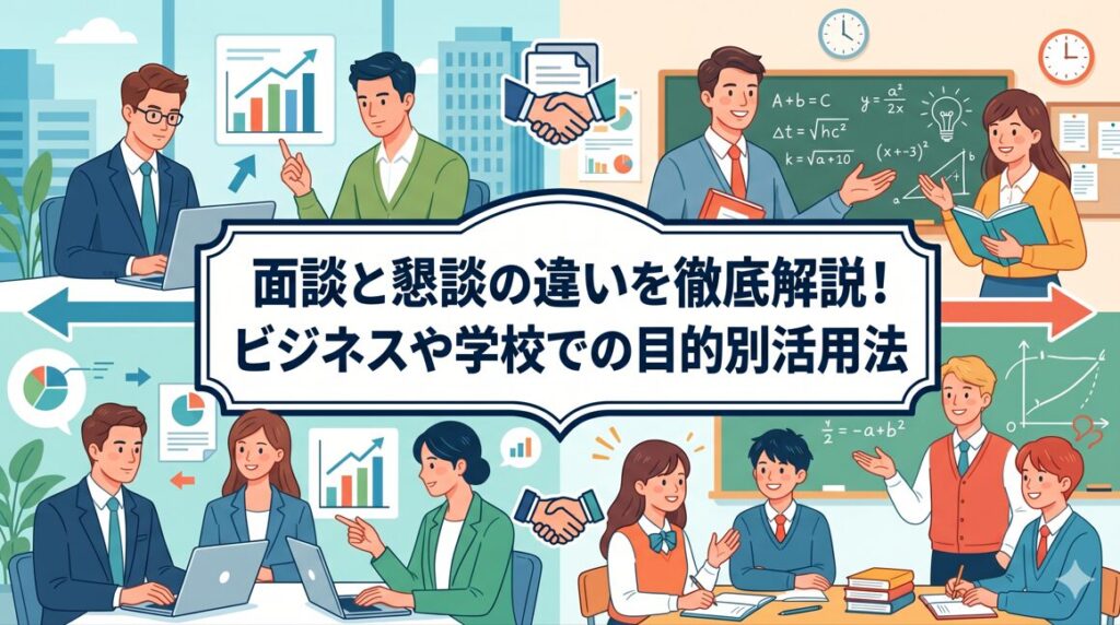 面談と懇談の違いを徹底解説！ビジネスや学校での目的別活用法