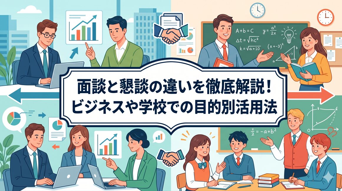 面談と懇談の違いを徹底解説！ビジネスや学校での目的別活用法