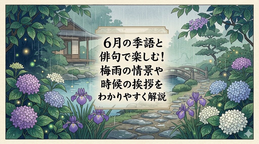 6月の季語と俳句で楽しむ！梅雨の情景や時候の挨拶をわかりやすく解説