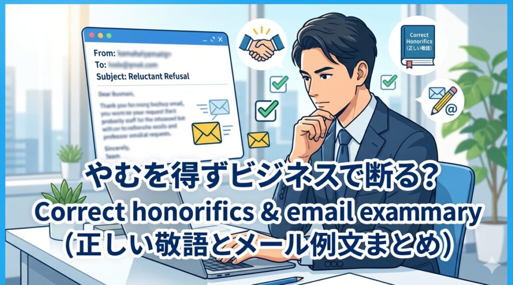 やむを得ずビジネスで断る？正しい敬語とメール例文まとめ