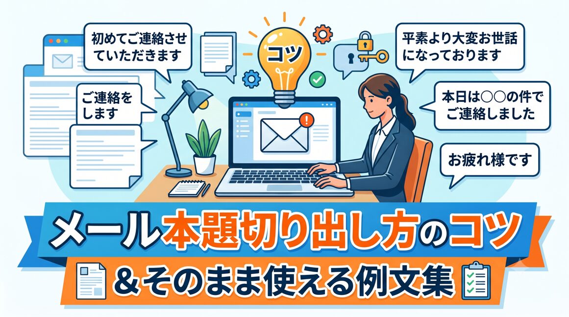 メール本題切り出し方のコツとそのまま使える例文集