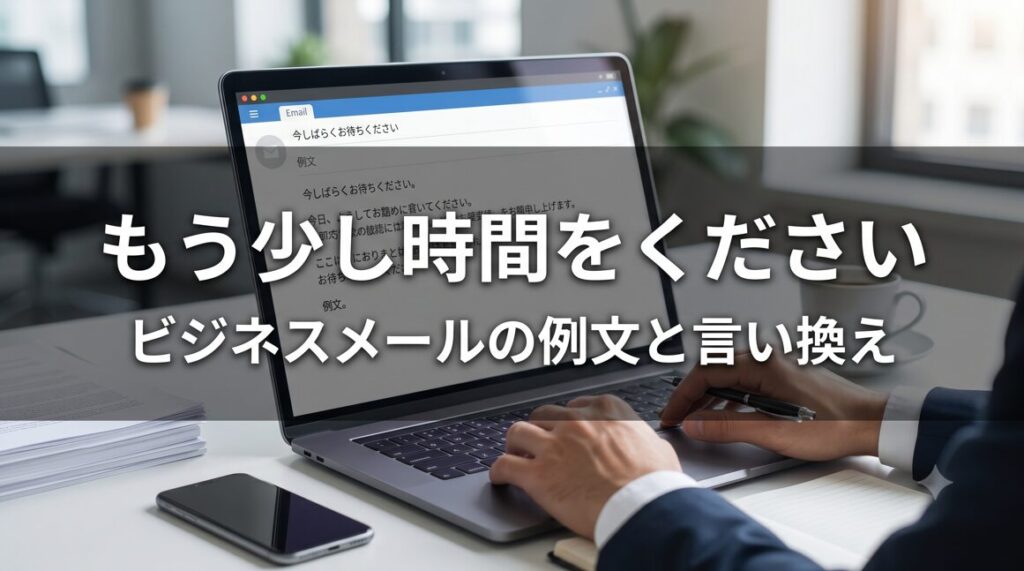 「もう少し時間をください」ビジネスメールの例文と言い換え