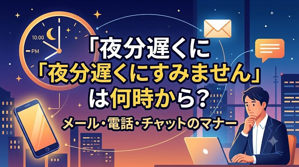 夜分遅くにすみませんは何時からが適切？メールや電話のマナー