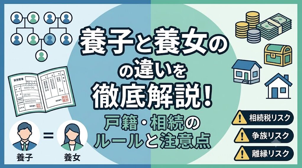 養子と養女の違いを徹底解説！戸籍や相続のルールと注意点