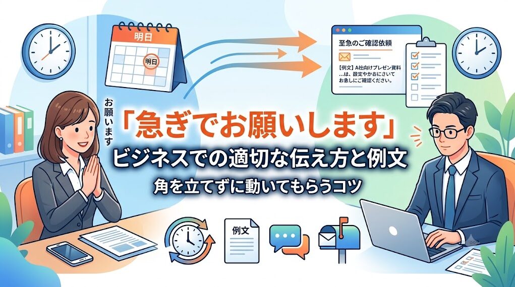 「急ぎでお願いします」ビジネスでの適切な伝え方と例文